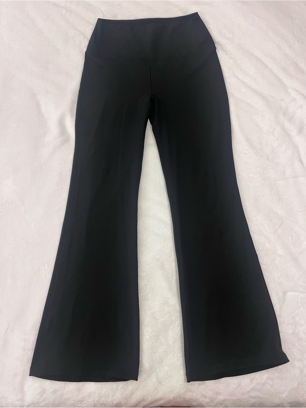 Women’s Black Flared Ribbed Leggings